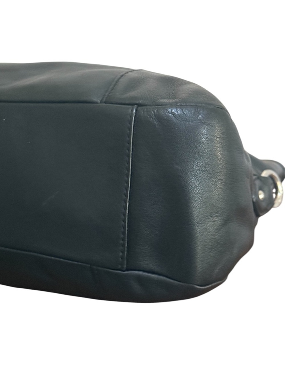 Coach Daisy Mia Black Leather Tote Bag with Front Zip Pocket! - Picture 6 of 11